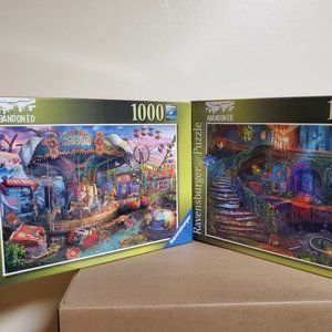 Ravensburger Abandoned Gloomy Carnival & Hotel Vacancy Puzzle Set